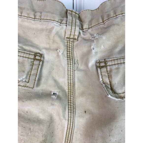 Carhartt Men's 34X34 Light Tan Relaxed Fit Distressed Cargo Utility Work Pants - Picture 9 of 10